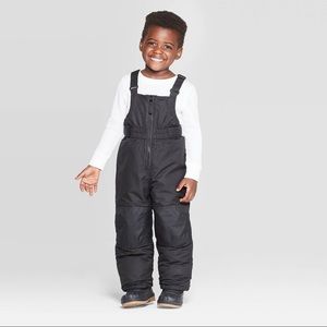Toddler Black Ski Bibs